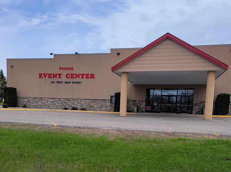 Praire-Event-Center-3 The outside of the Prairie Event Center in Parkers Prairie, Minnesota.